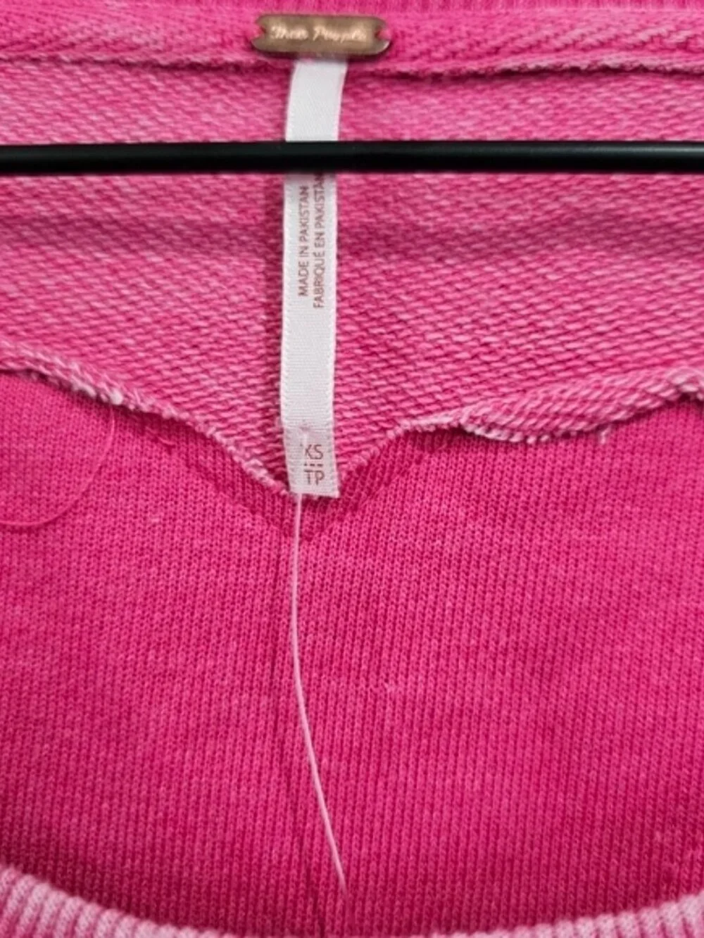 Free People Daisy Sweatshirt- Dragonfruit Sorbet